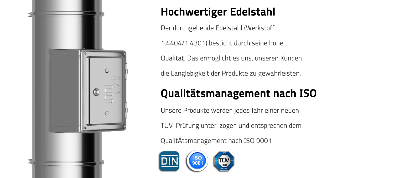 Produktdetail für Edelstahlkamine